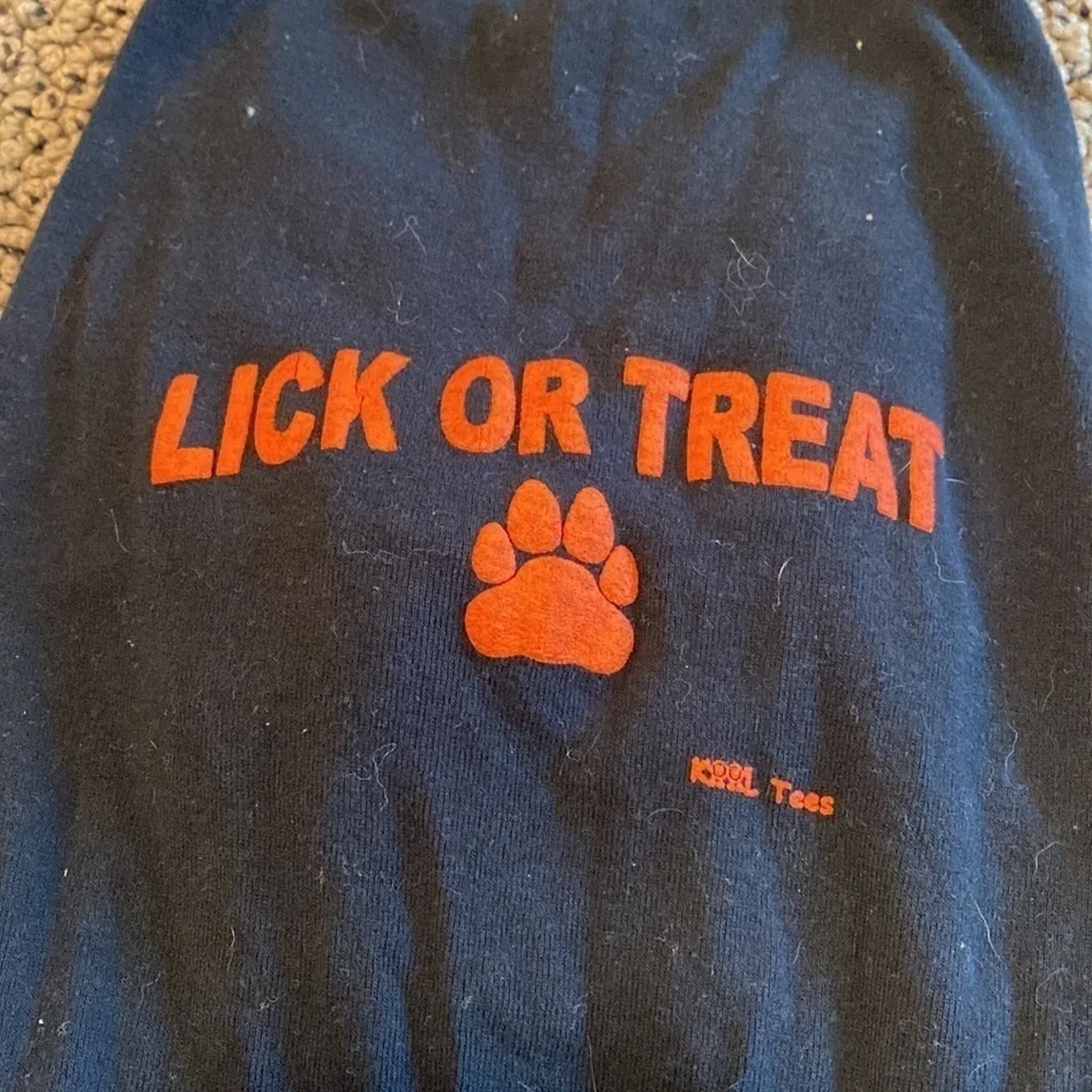 Halloween Lick or Treat Dog Shirt Size Large